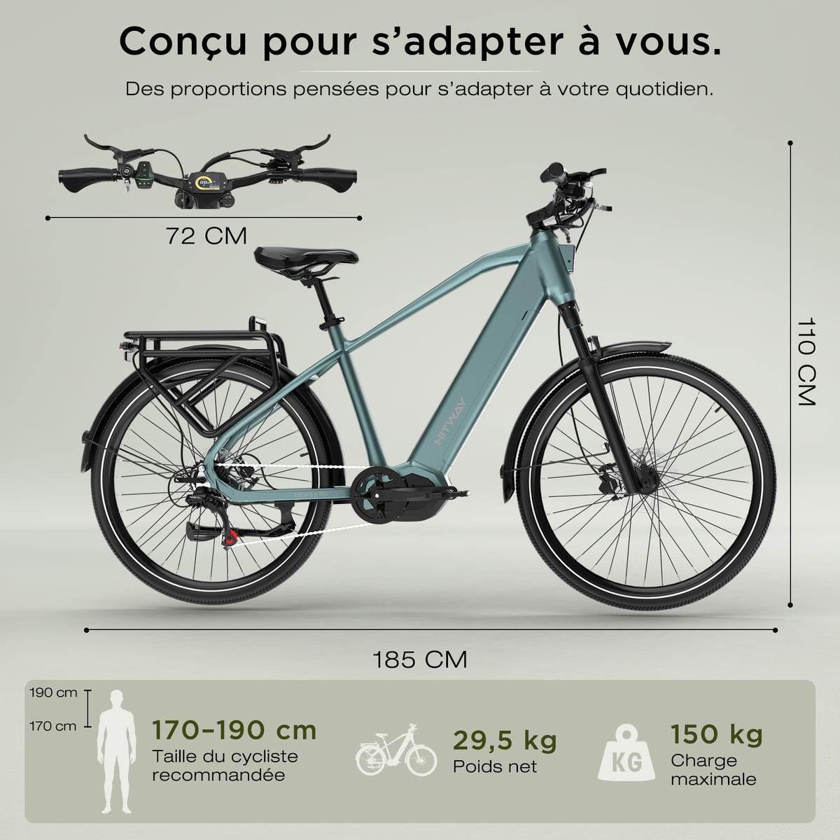 BK-S2 Vélo électrique de trekking tout-terrain