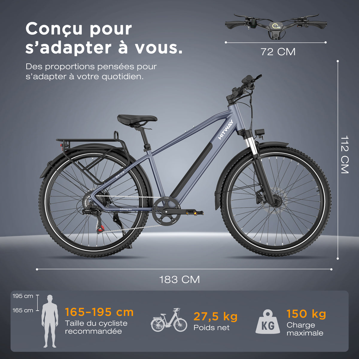 BK-U2 Vélo électrique pour les trajets urbains
