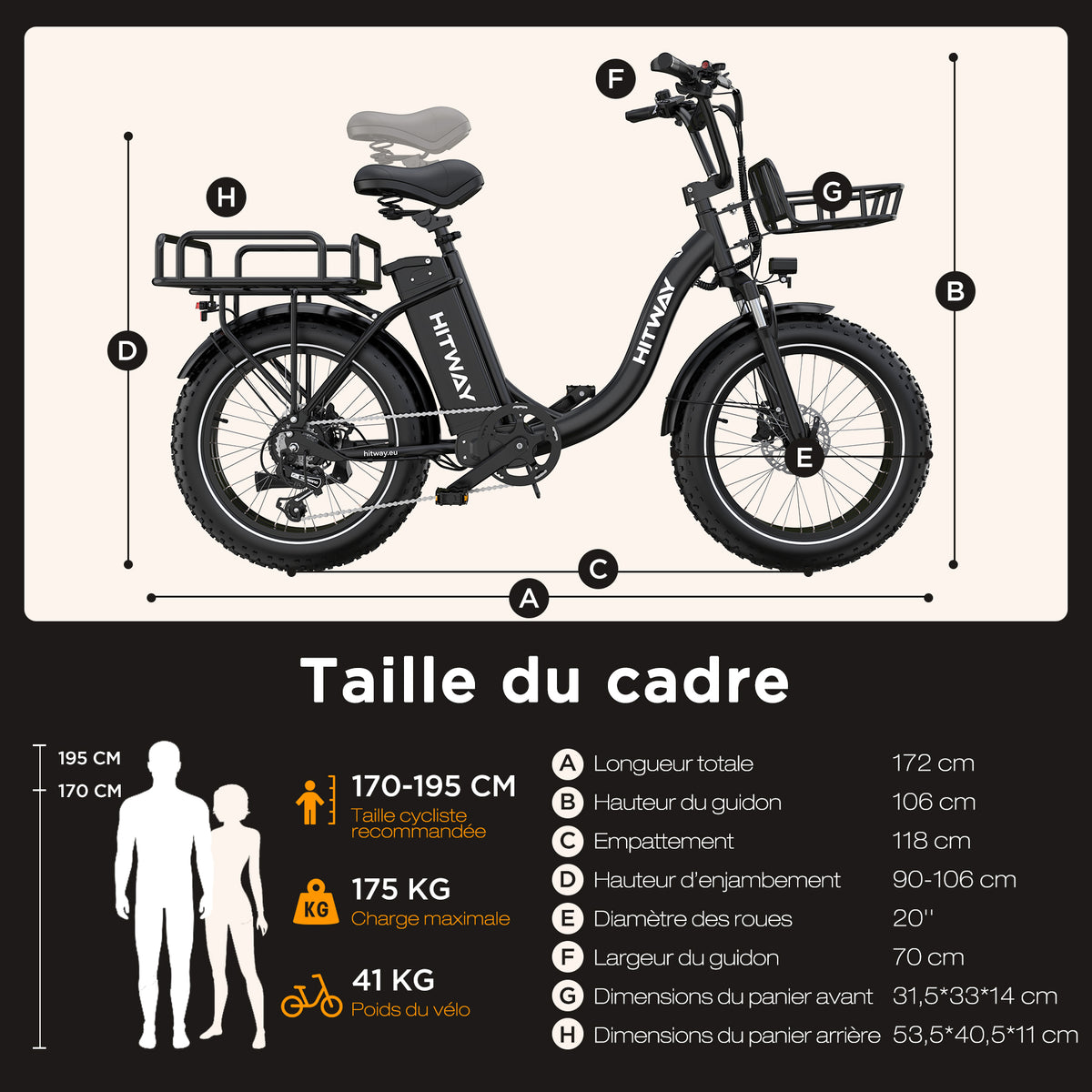 BK6S Plus Vélo cargo électrique