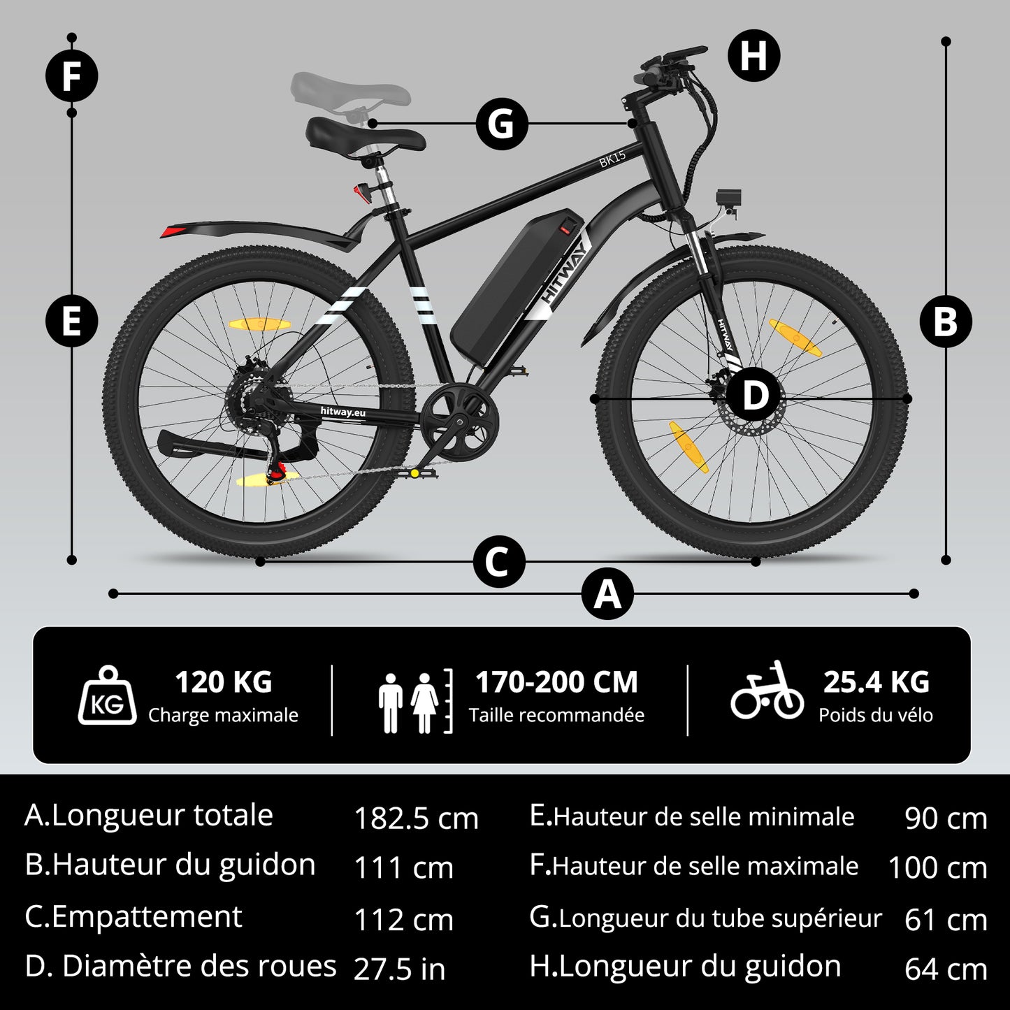 BK15 Pro 27.5 pouces Vélo électrique