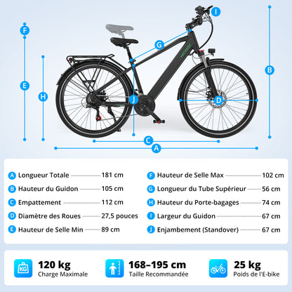 BK7S PRO Vélo électrique 27,5 pouces