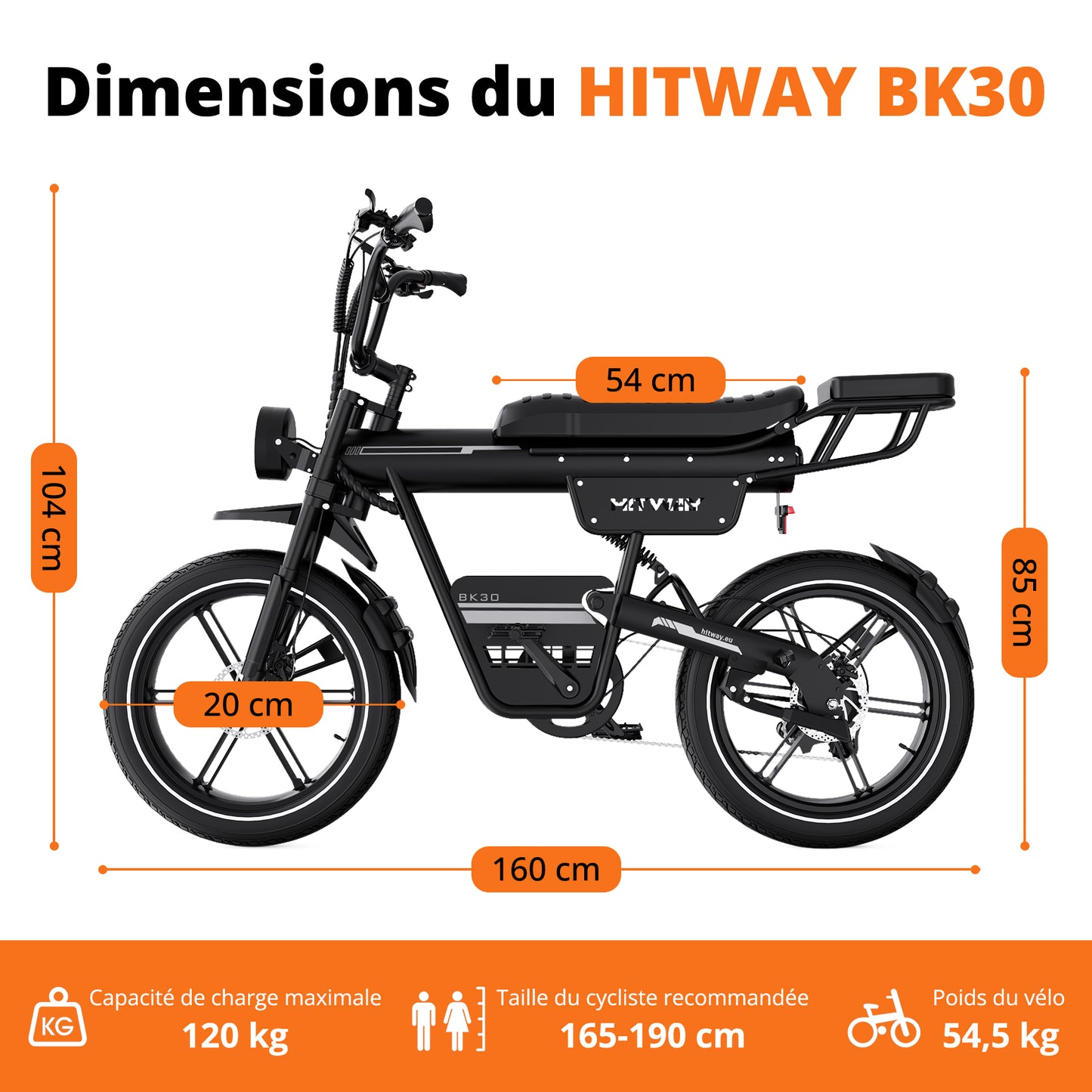 BK30 Vélo électrique à pneus larges