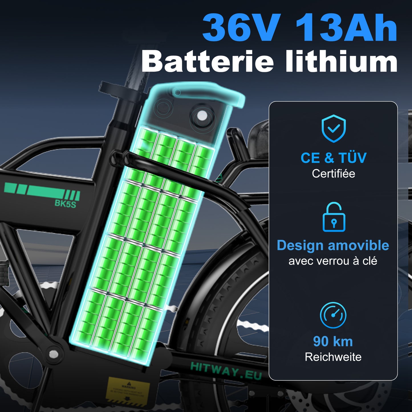 BK5SL Vélo électrique pliant
