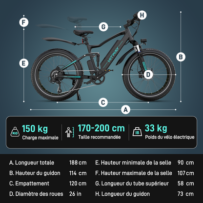 BK9S Vélo électrique Fat Bike