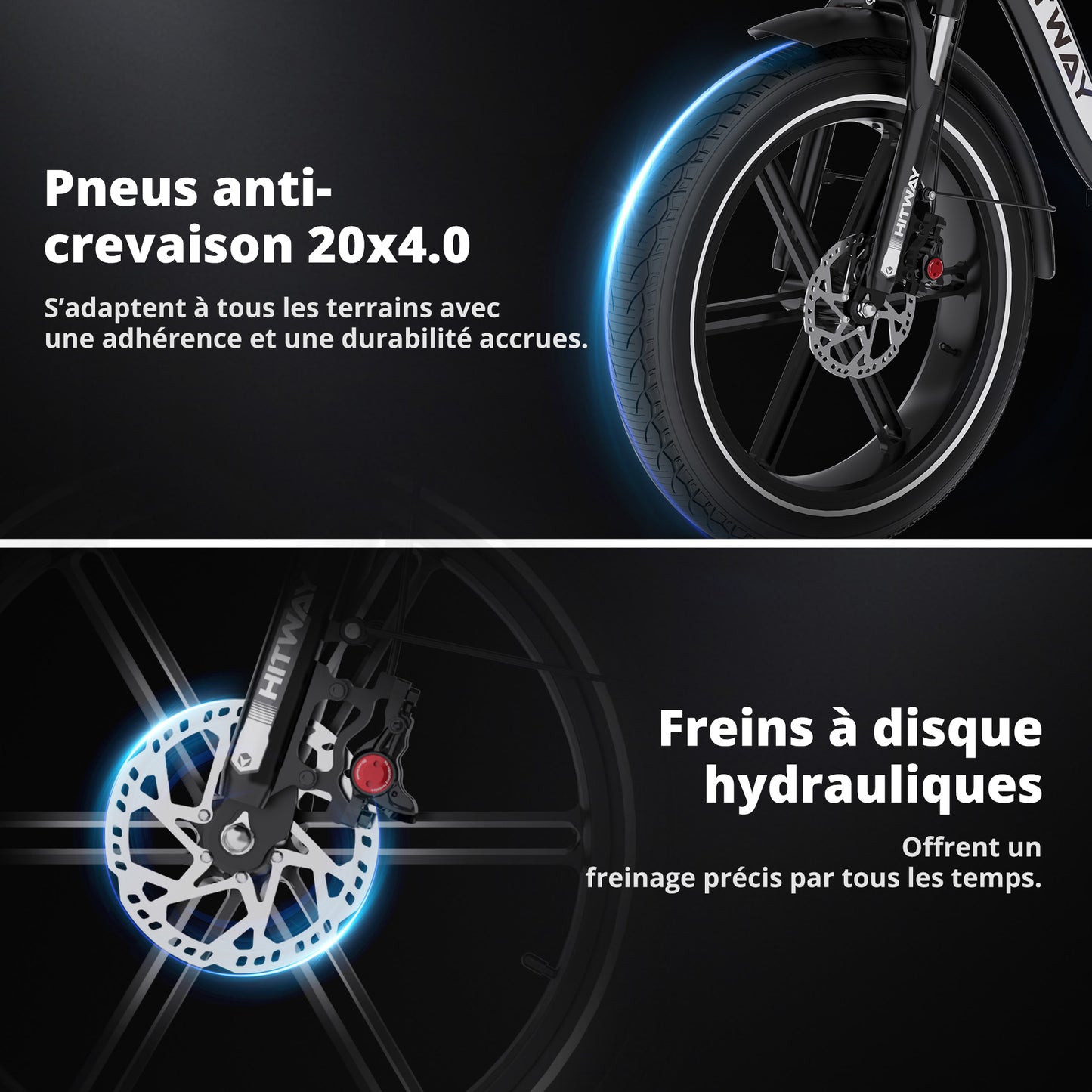 BK6S PRO Vélo Électrique Pliant Fat Bike