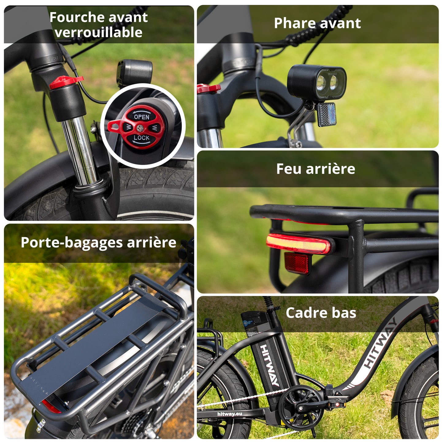 BK6S PRO Vélo Électrique Pliant Fat Bike