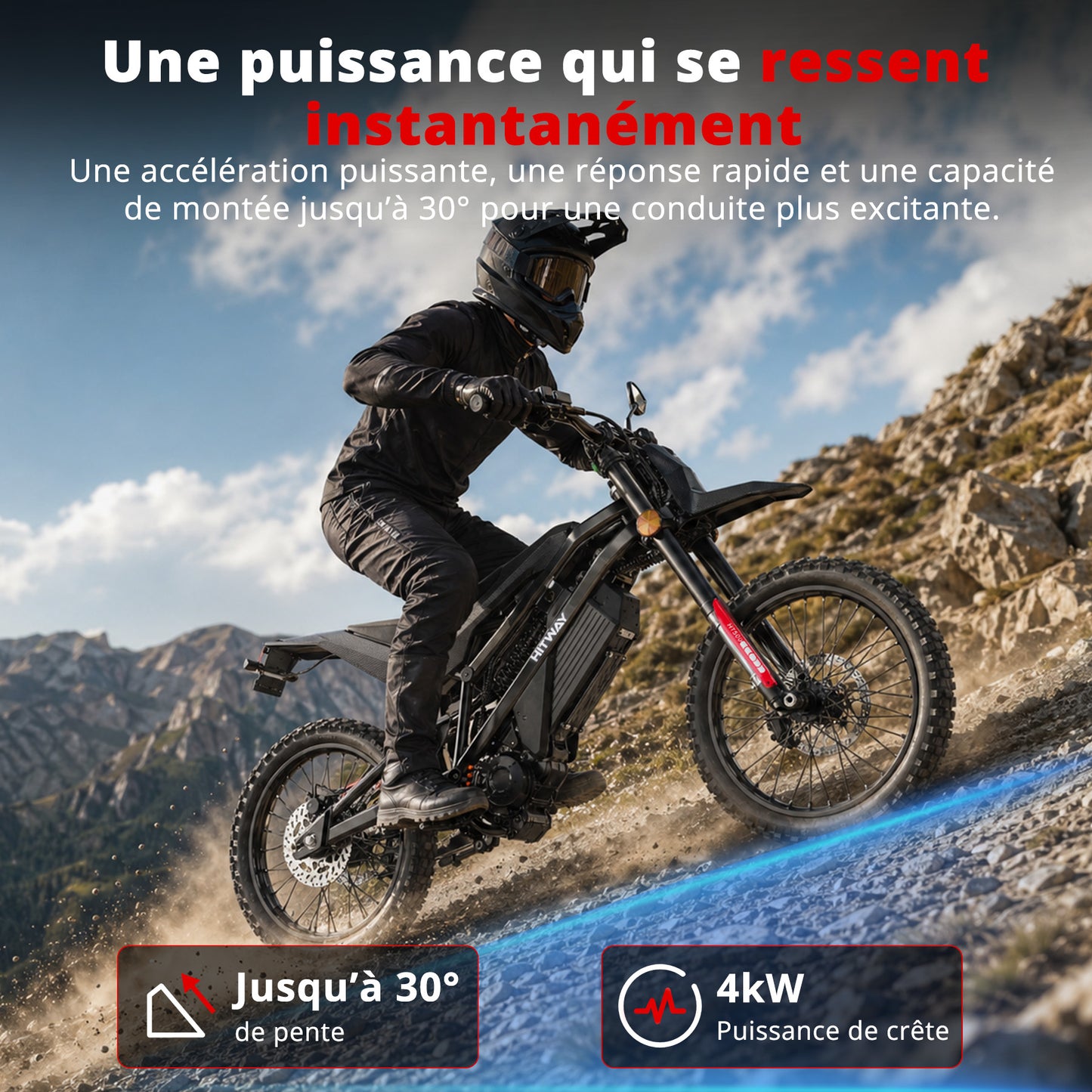 HT500 Grande motocyclette tout-terrain