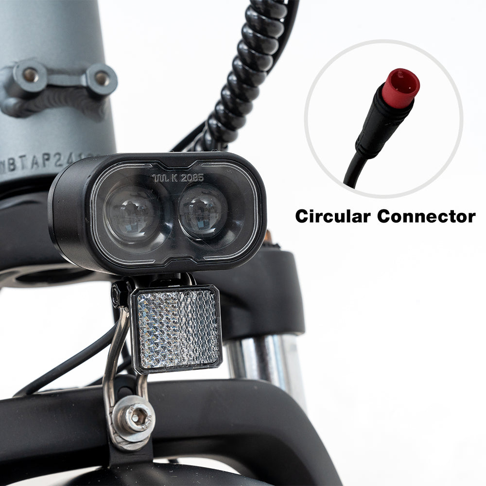 Feu avant pour vélo électrique