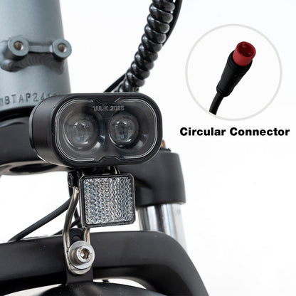Feu avant pour vélo électrique
