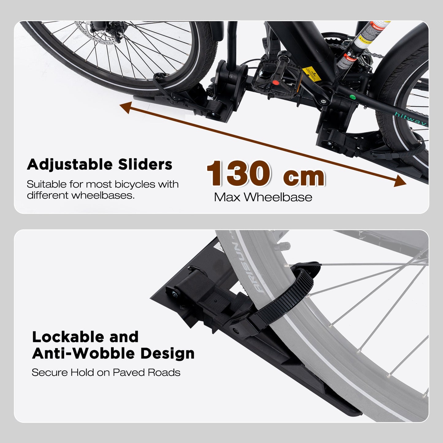 Support pour vélos à 2 e-bicycles