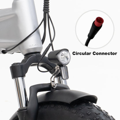 Feu avant pour vélo électrique