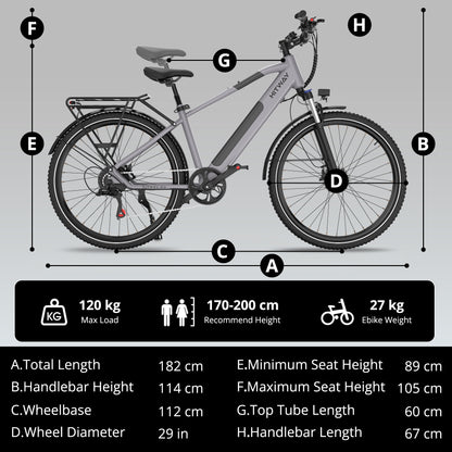 BK7S Plus Vélo électrique 29 pouces